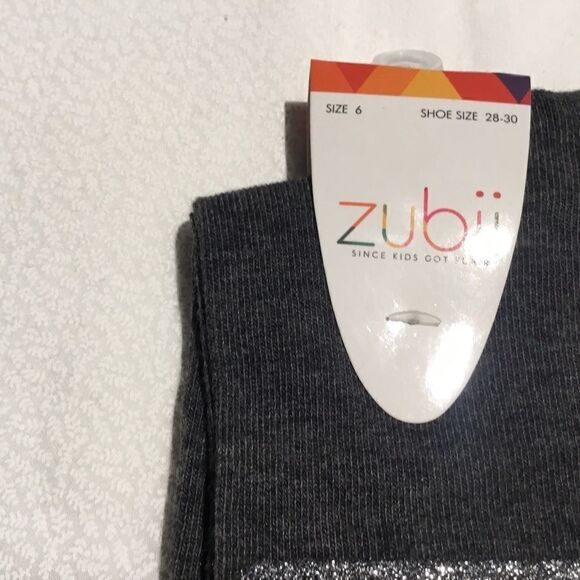 SALE. BUT 5/$10 and save.   NWT Girls Knee Socks Size 6 Grey - Picture 2 of 5